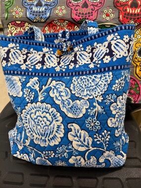 Vera Bradley Toggle Tote in Blue Lagoon